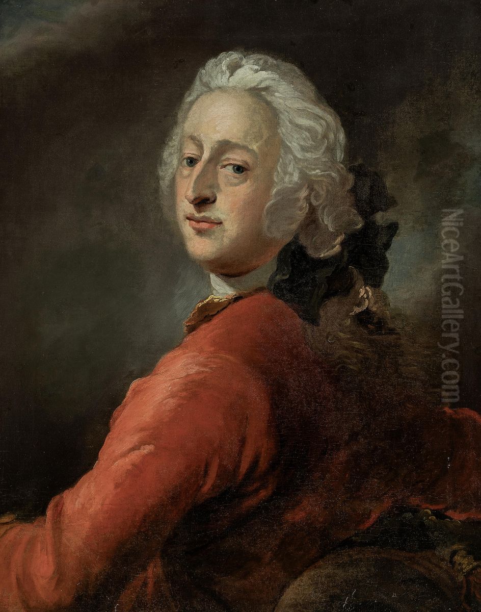 Portraet af admiral Simon Hooglant. Oil Painting by Peder Als