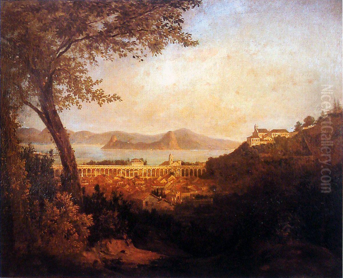 Vista do Rio de Janeiro Oil Painting by Agostinho Jose da Mota