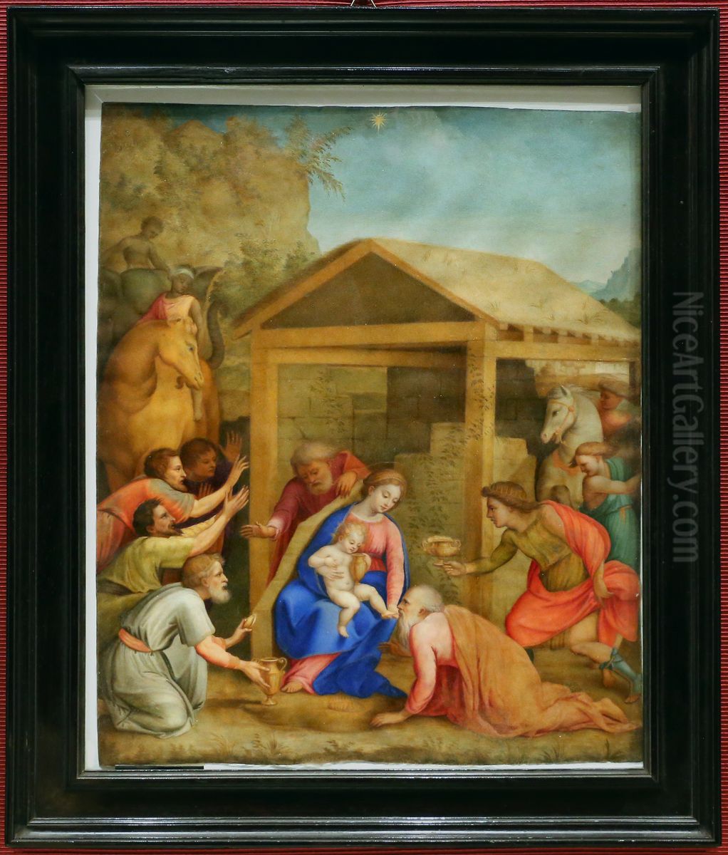 Adoration of the Magi Oil Painting by Agostino Decio