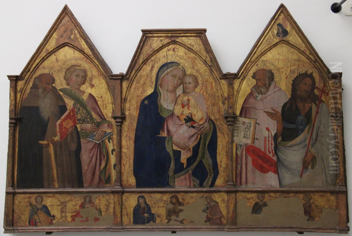 Madonna and Child with Saints Oil Painting by Agnolo Gaddi