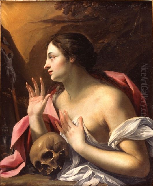The penitent Madeleine Oil Painting by Nicolas Chaperon