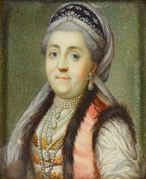 Portrait ofCatherine II(1729-1796) Oil Painting by Vigilius Eriksen