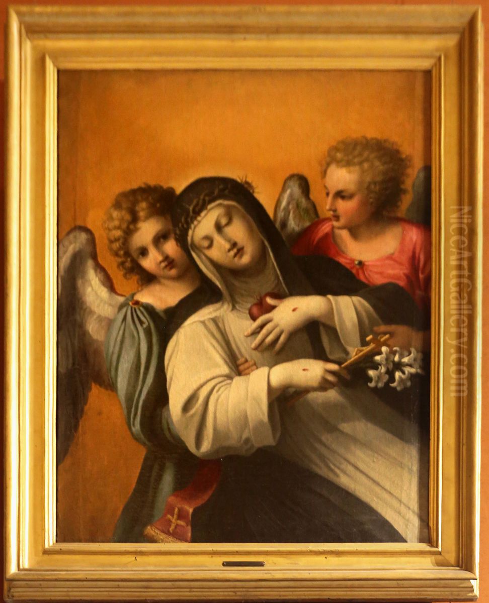 The Extasy of S. Catherine Oil Painting by Agostino Carracci