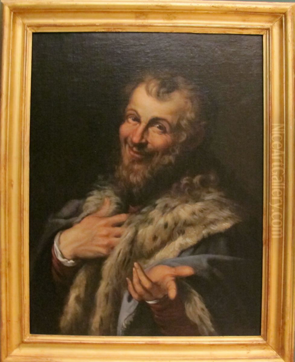 Democrit Oil Painting by Agostino Carracci