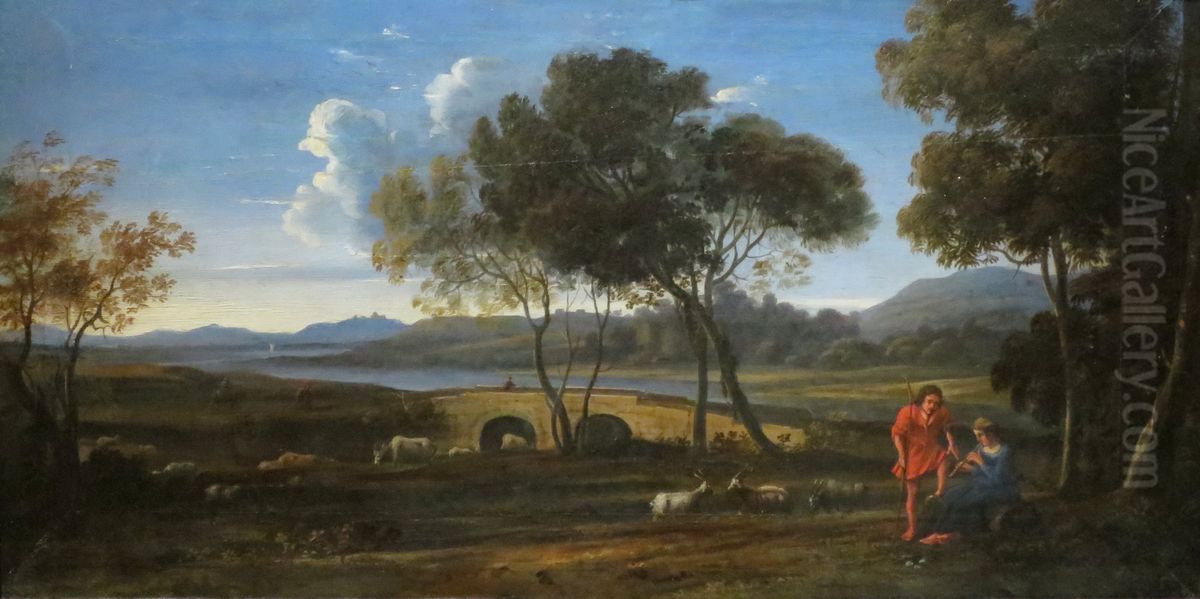 A Classical Landscape Oil Painting by Claude Lorrain (Claude Gellee)