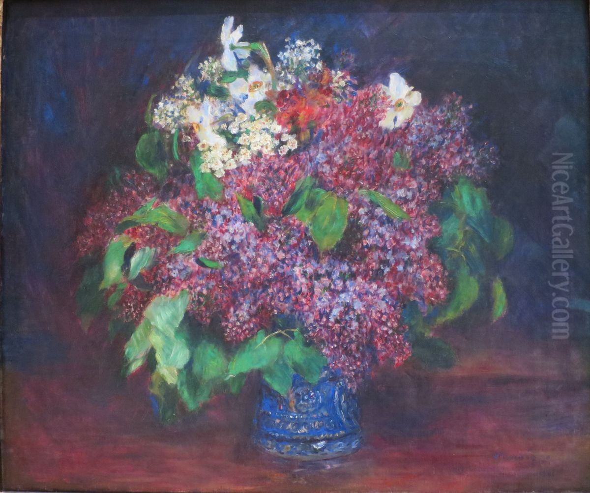 Bouquet of Lilacs Oil Painting by Pierre Auguste Renoir