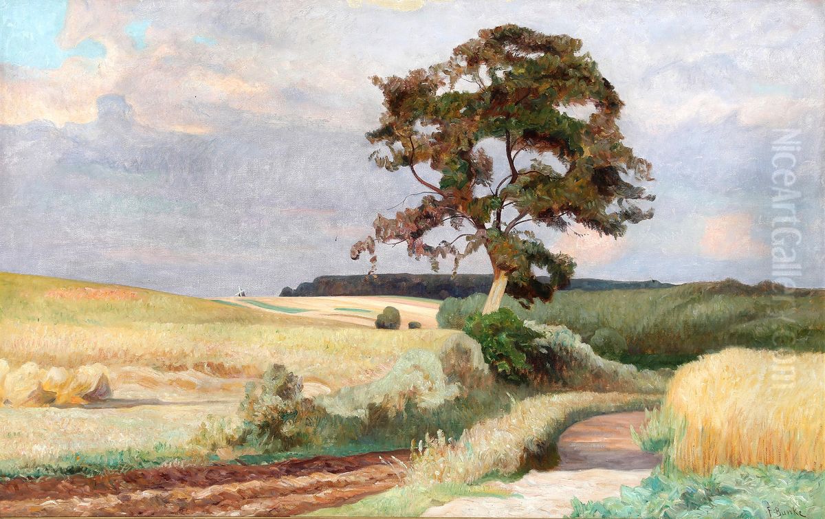 Landweg Oil Painting by Franz Bunke