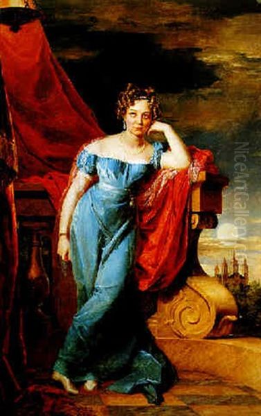 Portrait of Countess Agrafena Fiodorovna Zakrevskaya (1799-1879) Oil Painting by George Dawe