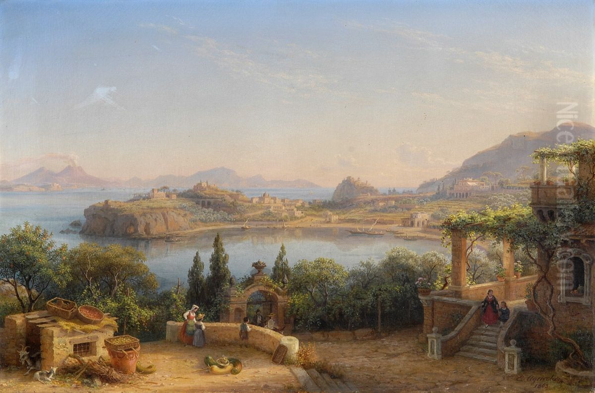 Porto d'Ischia Oil Painting by Eduard Agricola