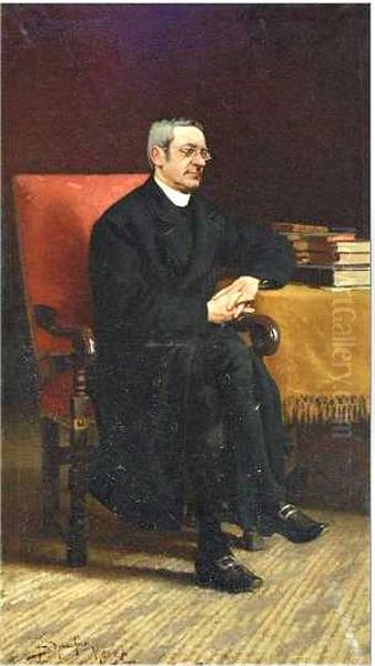 Ritratto di Cesare Aguilhon Oil Painting by Eugenio Spreafico