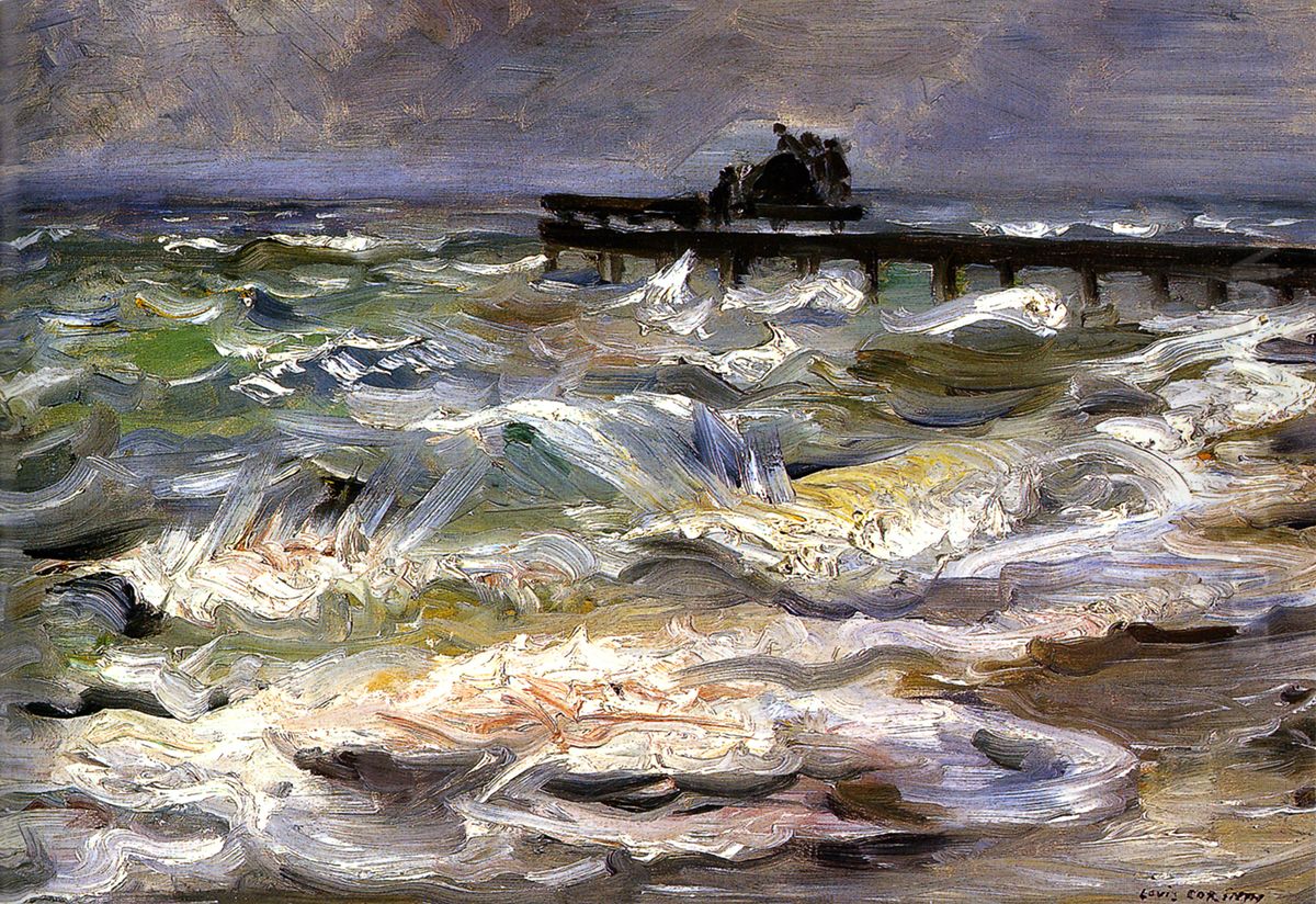 Ostsee Oil Painting by Lovis (Franz Heinrich Louis) Corinth