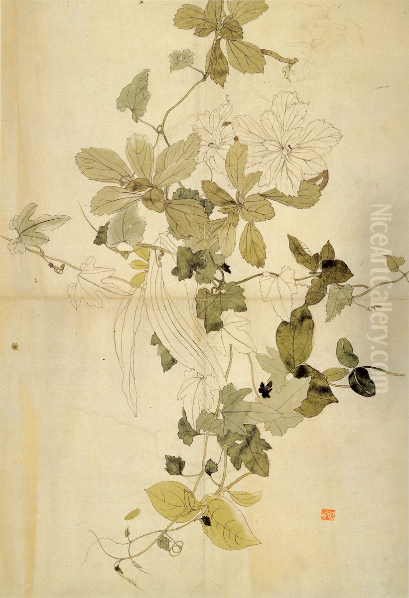 Akebi Oil Painting by Aimitsu