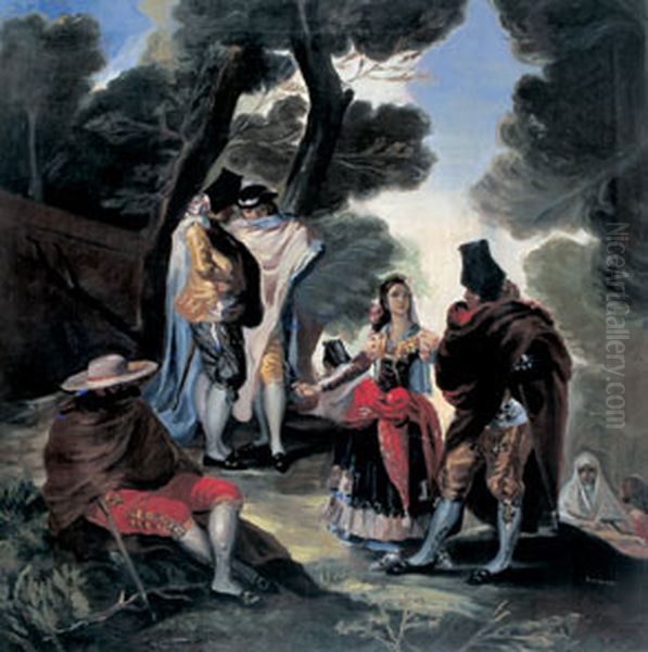 Goyescas Oil Painting by Agustin Esteve