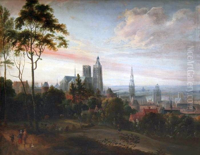View on Brussels Oil Painting by Theodoor van Heil