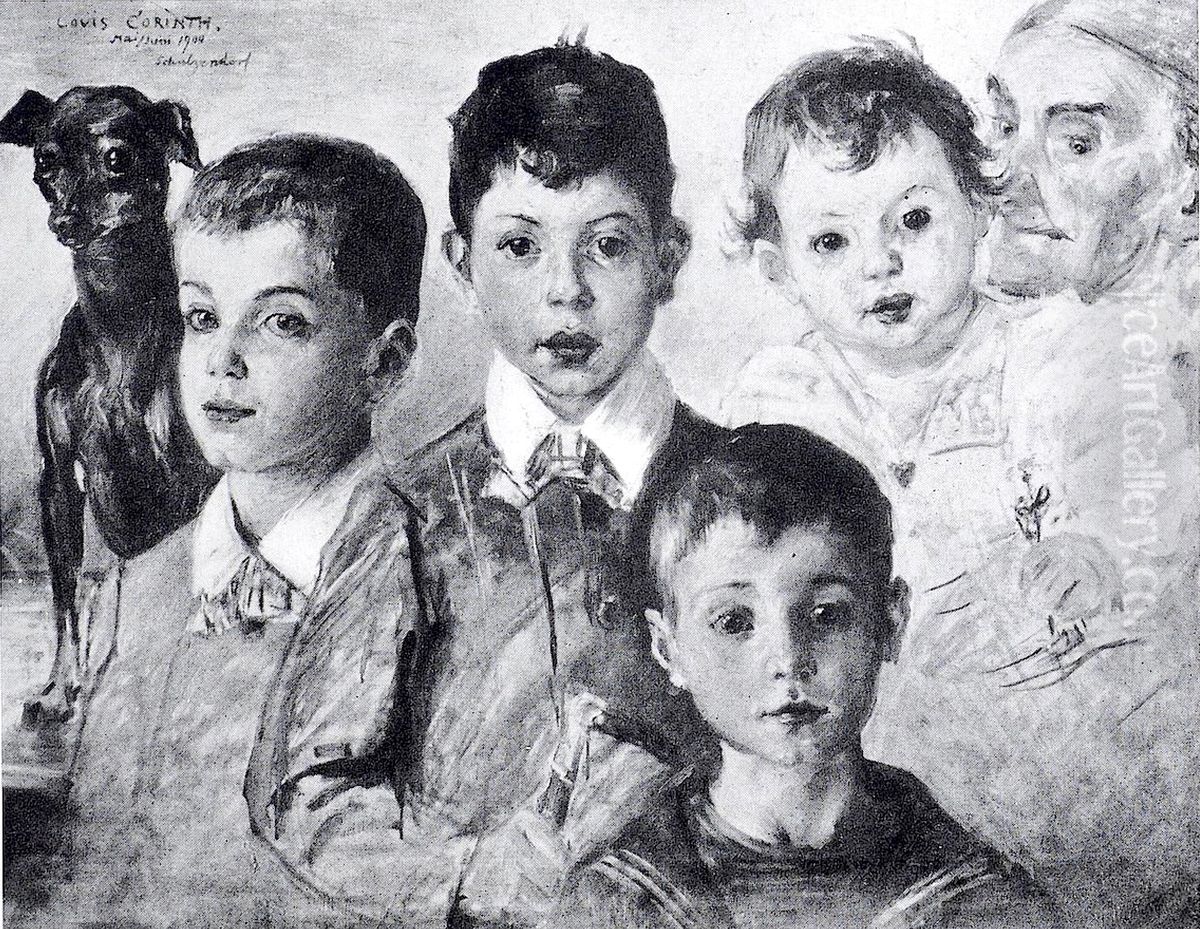 Kinder der Familie Israel Oil Painting by Lovis (Franz Heinrich Louis) Corinth