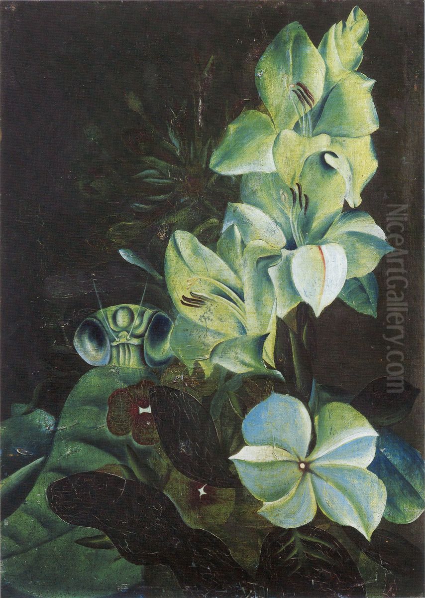 Gldioluses Oil Painting by Aimitsu