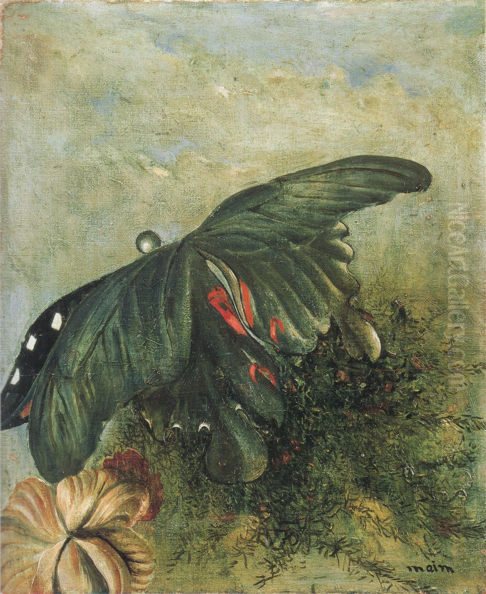 Butterfly Oil Painting by Aimitsu
