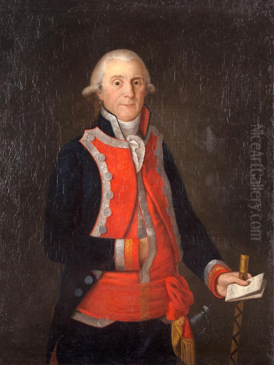 Retrato del conde de Cron Oil Painting by Agustin Esteve