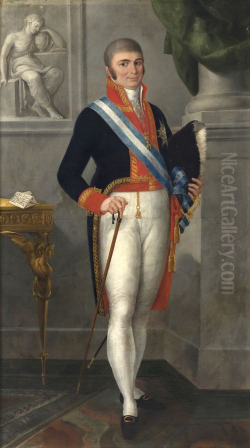 Retrato de Vicente Maria de Palafox (1756-1820), VIII Marques de Ariza. Oil Painting by Agustin Esteve