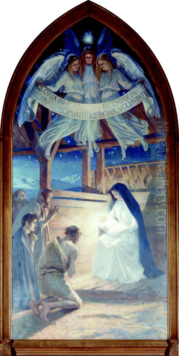 The Bow of the Shepherds Oil Painting by Albert Edelfelt