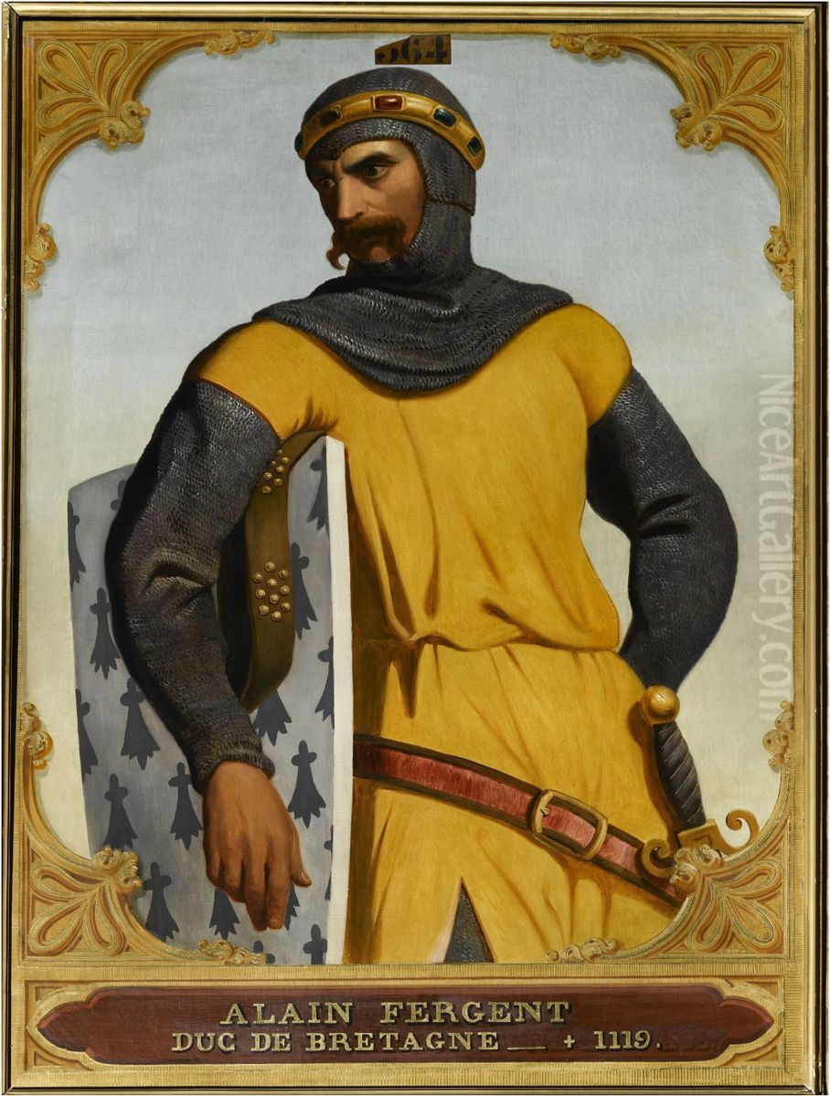 Alain IV de Bretagne, dit Fergent, duc de Bretagne Oil Painting by Edouard Alexandre Odier