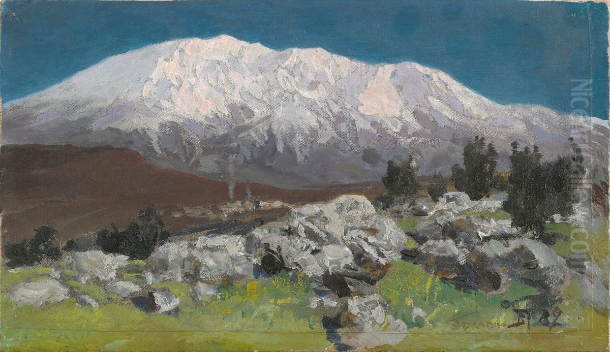 <<U podnozia gory Hermon>> Oil Painting by Vasily Polenov
