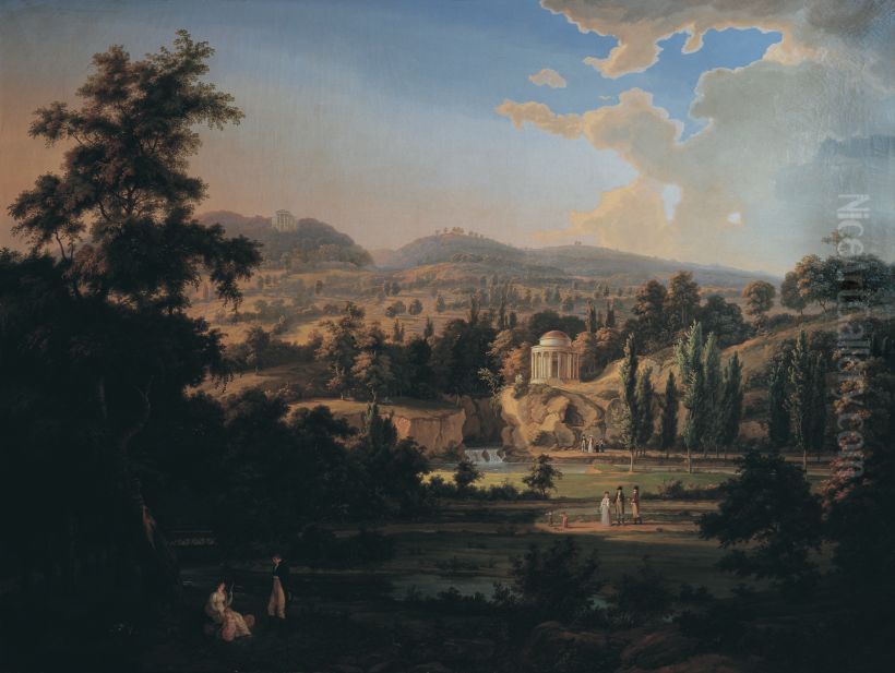 Ansicht des Leopoldinentempels Oil Painting by Albert Christoph Dies