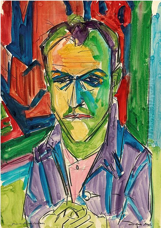 BildnisHermann Scherer Oil Painting by Albert Muller