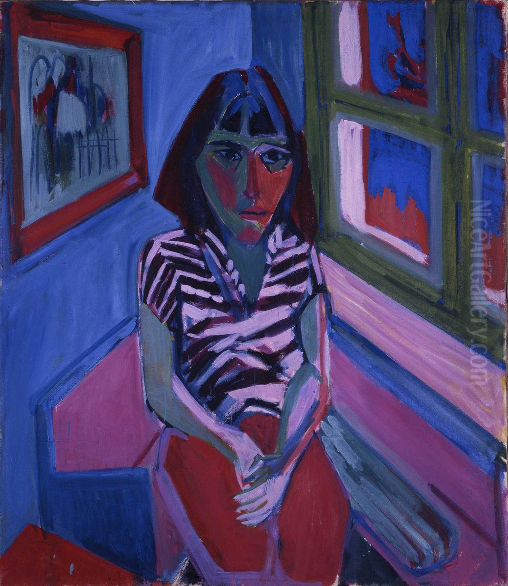 Bildnis Anna Oil Painting by Albert Muller