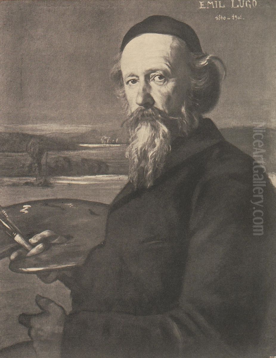 Bildnis des MalersEmil Lugo Oil Painting by Albert Lang