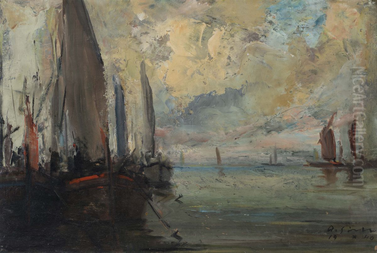 After the Rain Oil Painting by Albert Sirk