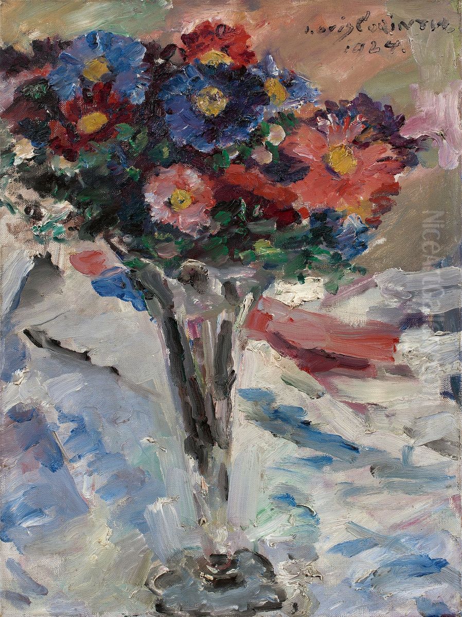 Astern im Kelchglas Oil Painting by Lovis (Franz Heinrich Louis) Corinth