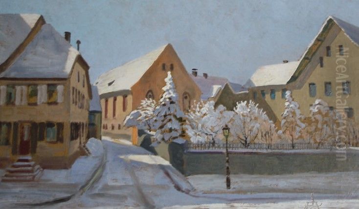 Villingen, Osiandergarten Oil Painting by Albert Sager