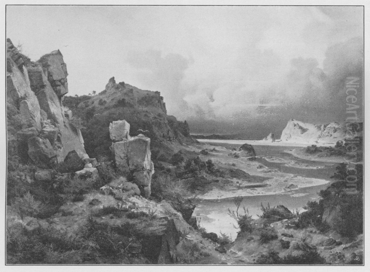 Norwegische Kuste Oil Painting by Andreas Achenbach