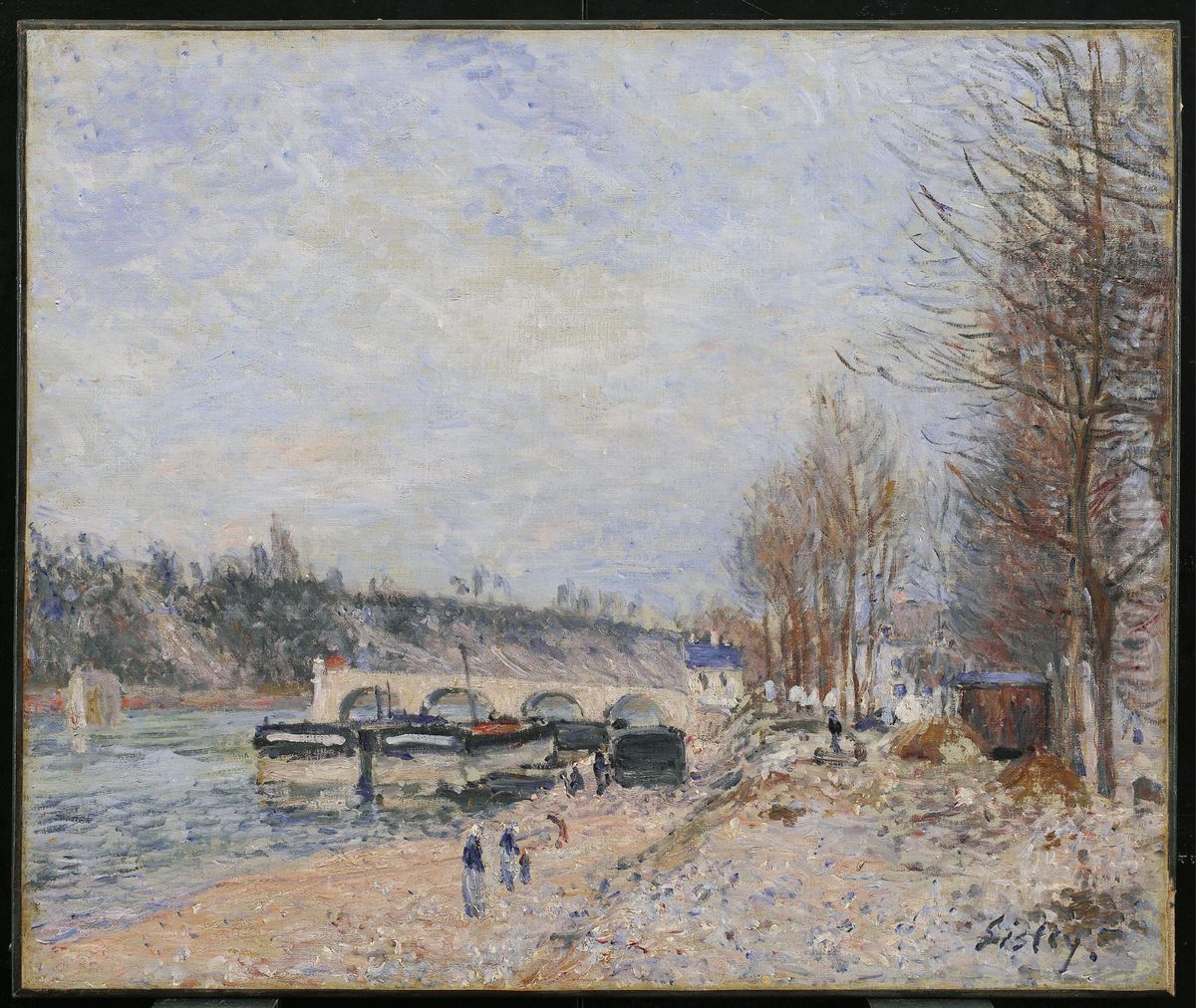 Saint-Mammes, temps gris Oil Painting by Alfred Sisley