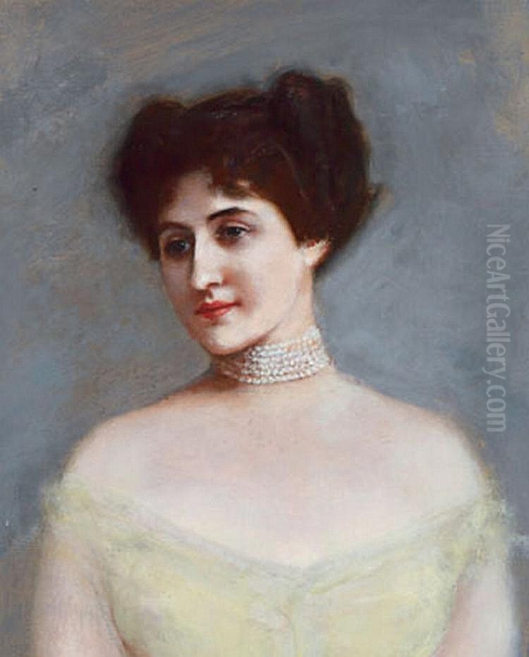 Portrait ofIrene von Keller Oil Painting by Albert von Keller