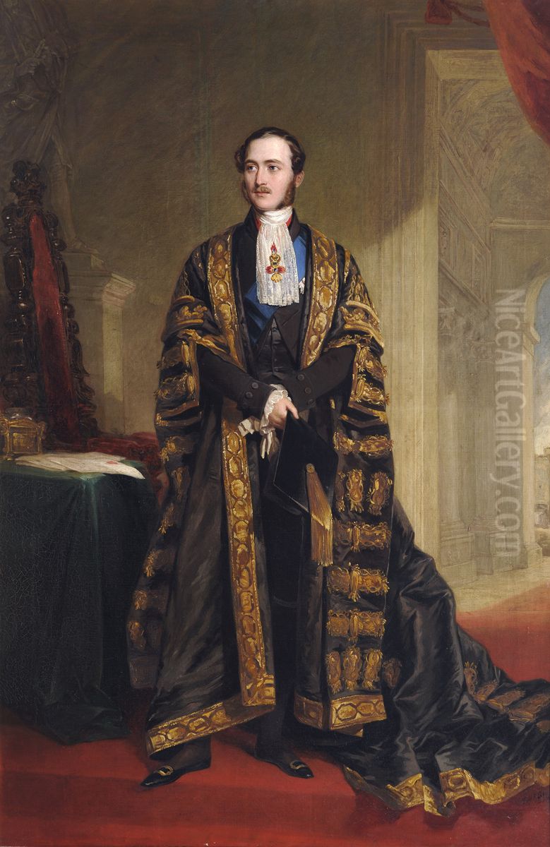 Prince Albert (1819-1861), Consort to Queen Victoria Oil Painting by Frederick Richard Say