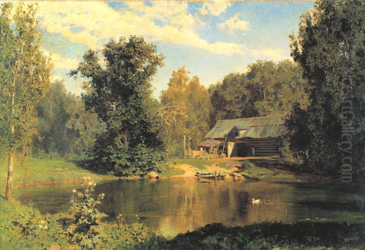 Prud v Abramceve Oil Painting by Vasily Polenov