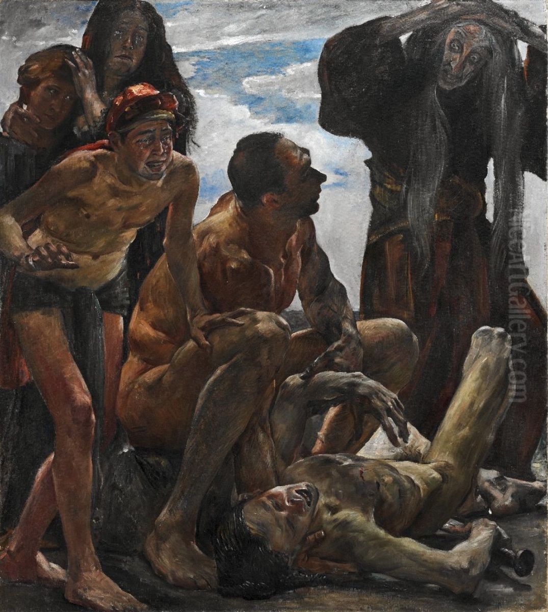 Totenklage Oil Painting by Lovis (Franz Heinrich Louis) Corinth