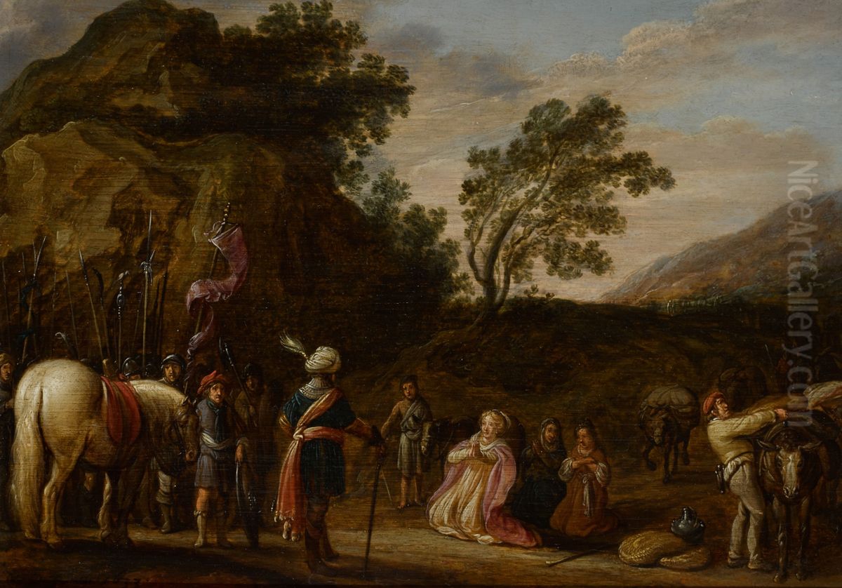 The Meeting of David and Abigail Oil Painting by unknown