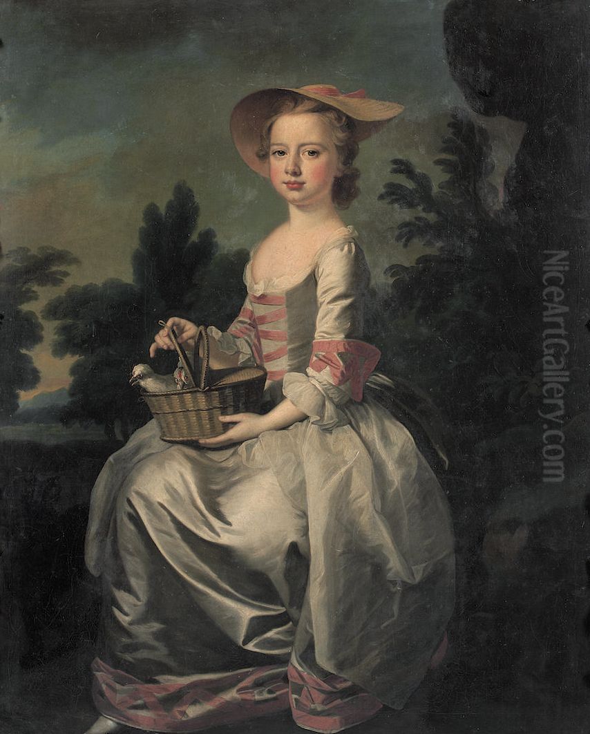 Albinia Bertie Albinia Bertie (1738-1816) as a young girl Oil Painting by Thomas Hudson