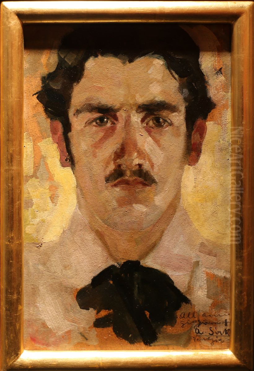 Self-portrait Oil Painting by Albert Sirk