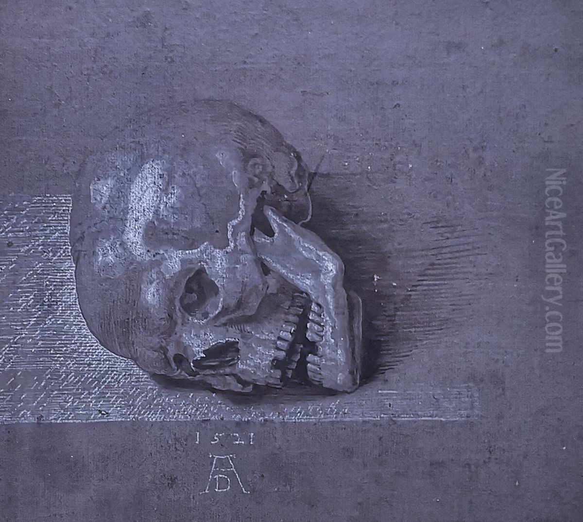 Totenschadel. Oil Painting by Albrecht Durer