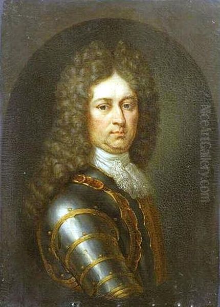 Francois-Henri de Rouge, marquis du Plessis-Belliere, marechal de camp (1651-1692) Oil Painting by Joseph Albrier