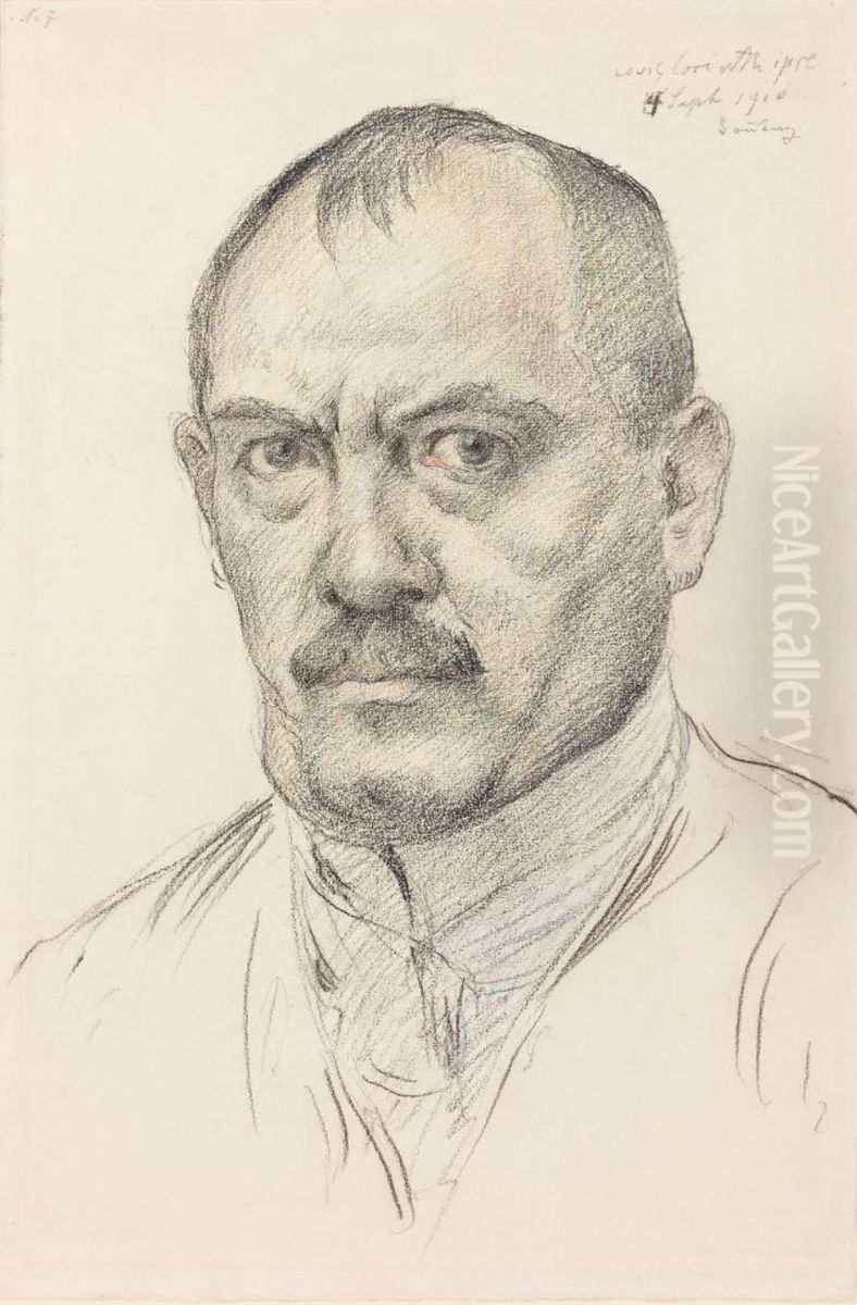 Selbstbildnis Oil Painting by Lovis (Franz Heinrich Louis) Corinth