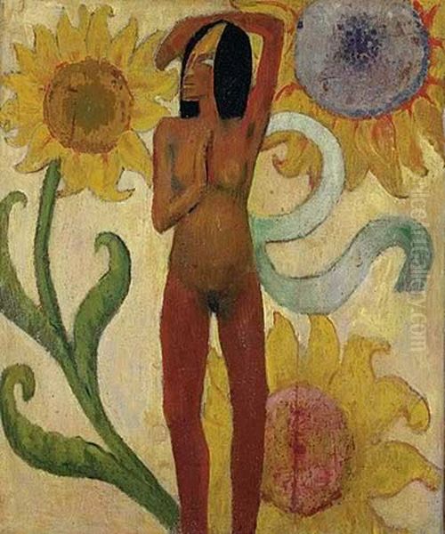 Femme Caraibe Oil Painting by Paul Gauguin