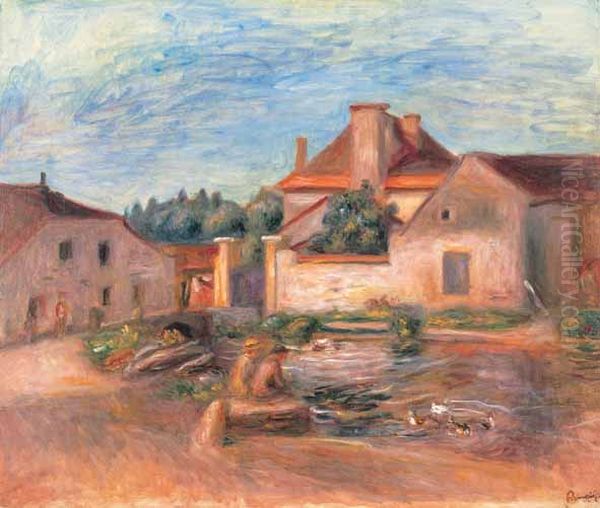 The Farm in Essoyes Oil Painting by Pierre Auguste Renoir