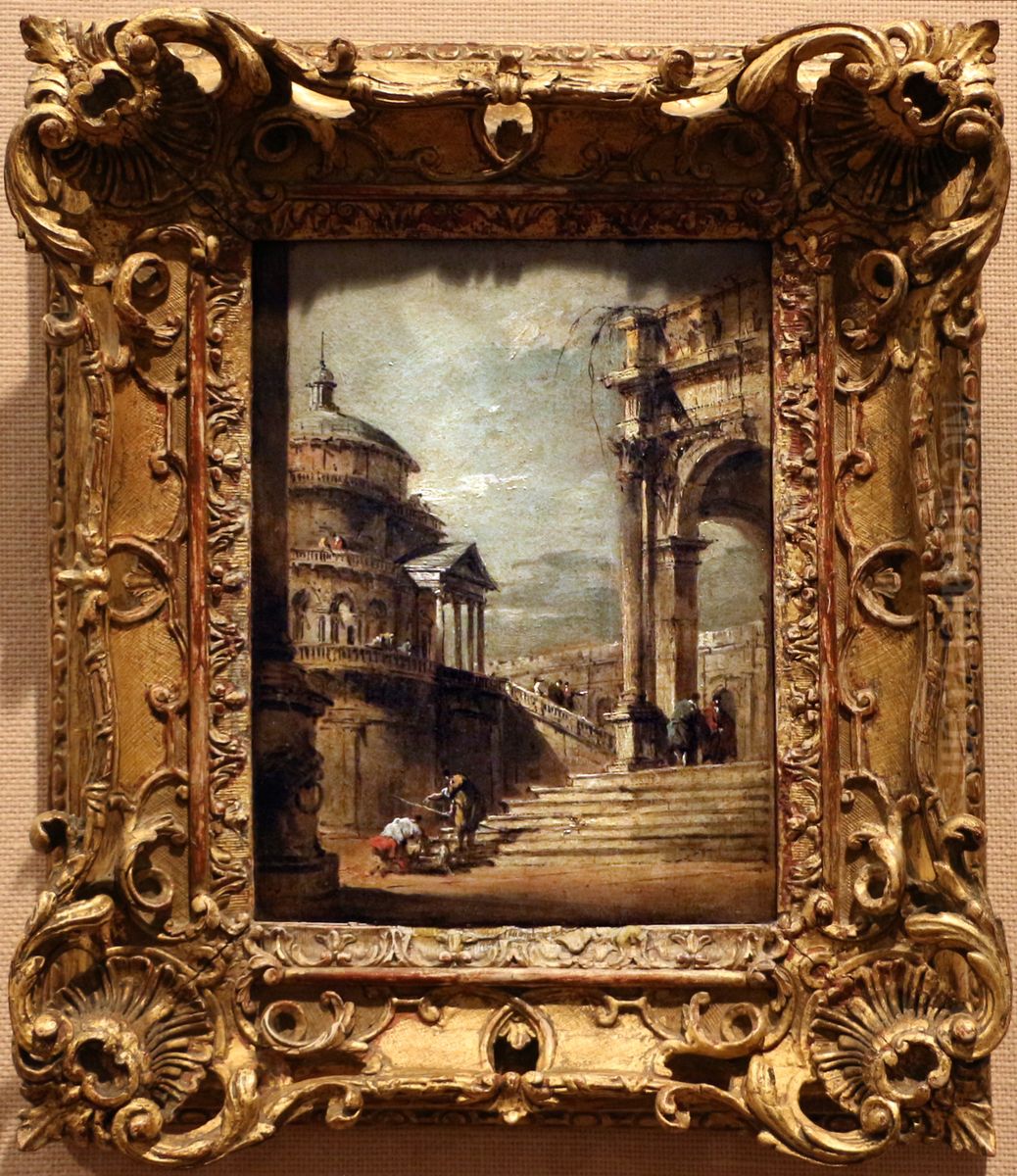 Capricho arquitetonico Oil Painting by Francesco Guardi