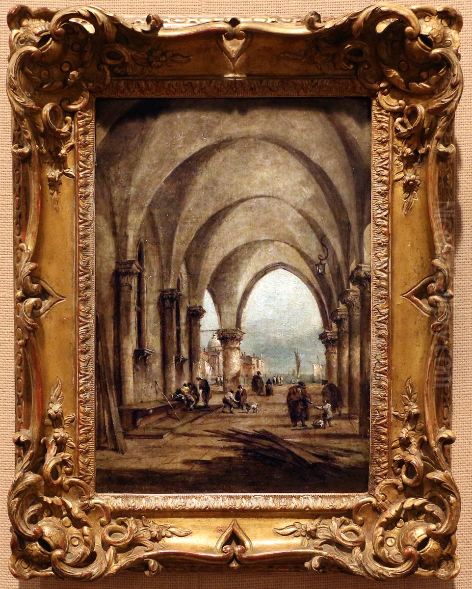 Portico com figuras Oil Painting by Francesco Guardi