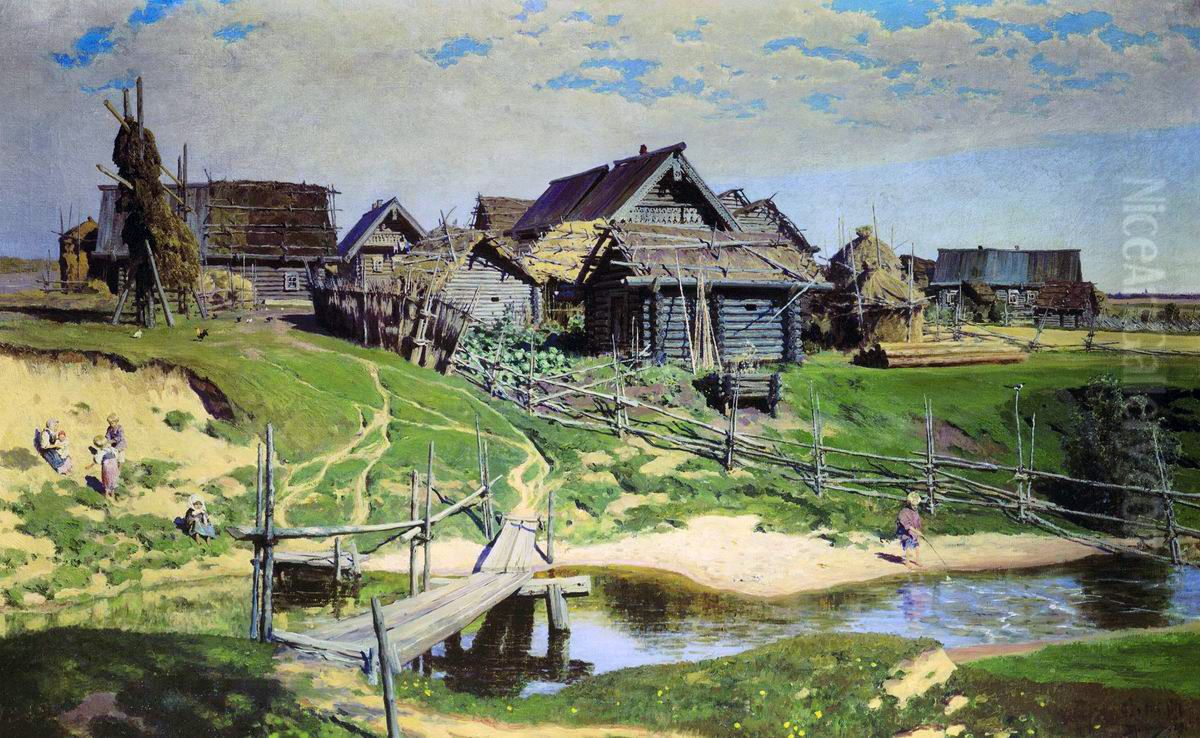 Russkaa derevna Oil Painting by Vasily Polenov